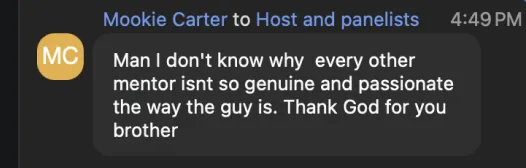Trader testimonial from our last event